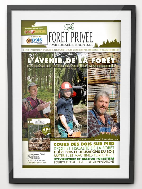 publicité bois foret affiche 