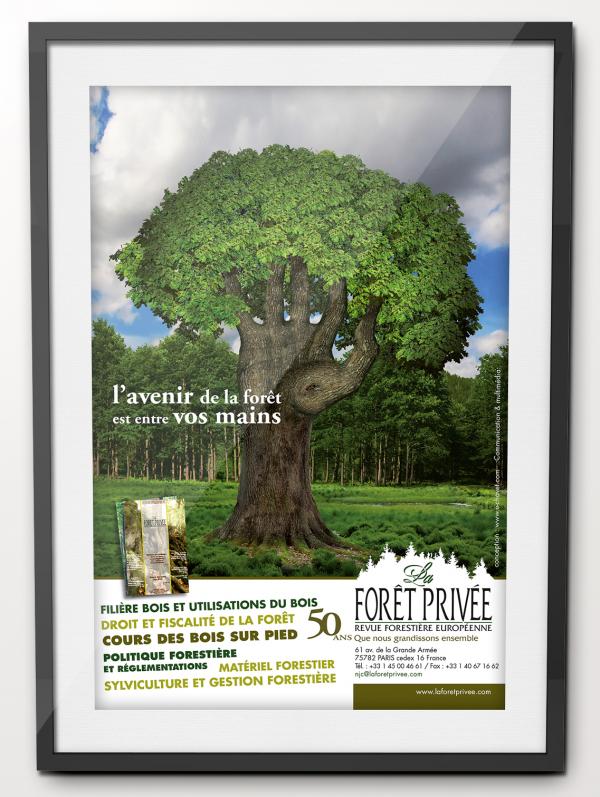 publicité bois foret affiche 